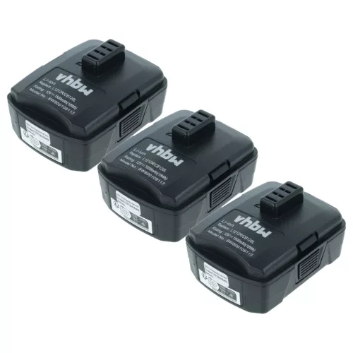 3x Akkumulátor Ryobi 130503001, BPL-1220, CB120L, 130503005 elektromos szerszámhoz - 1500 mAh, 12 V, Li-Ion