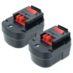   2x Akkumulátor Black & Decker A12, A12-XJ, A12EX, A1712, A12E elektromos szerszámhoz - 2000 mAh, 12 V, NiMH