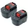 2x Akkumulátor Black & Decker A12, A12-XJ, A12EX, A1712, A12E elektromos szerszámhoz - 2000 mAh, 12 V, NiMH