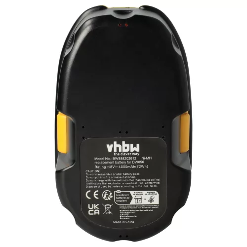 2 db VHBW akkumulátor DeWalt DC9096, DE9039, DE9095, DC9099 és DE9096 helyett – 4000 mAh, 18 V, NiMH