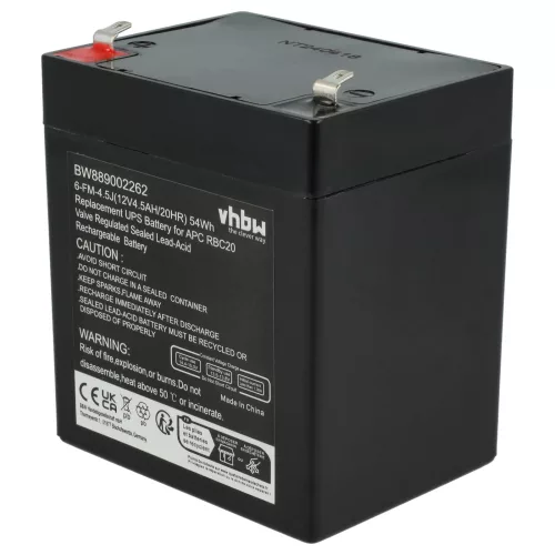 UPS 4x Akkumulátor APC RBC20 helyett - 4500 mAh 12 V AGM