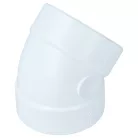 2x 45°-os Tömlőkönyök központi porszívókhoz - 68 mm hosszú