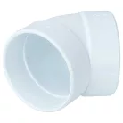 2x 45°-os Tömlőkönyök központi porszívókhoz - 68 mm hosszú