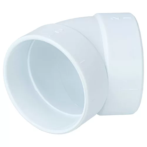 2x 45°-os Tömlőkönyök központi porszívókhoz - 68 mm hosszú