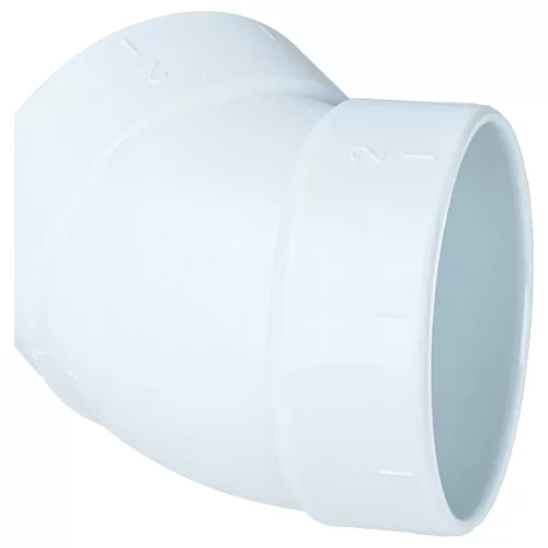 2x 45°-os Tömlőkönyök központi porszívókhoz - 68 mm hosszú