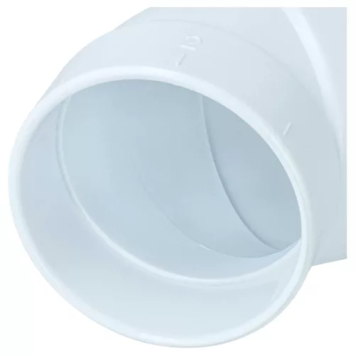 2x 45°-os Tömlőkönyök központi porszívókhoz - 68 mm hosszú