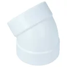 2x 45°-os Tömlőkönyök központi porszívókhoz - 68 mm hosszú