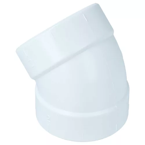 2x 45°-os Tömlőkönyök központi porszívókhoz - 68 mm hosszú