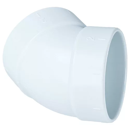 2x 45°-os Tömlőkönyök központi porszívókhoz - 68 mm hosszú