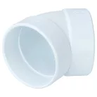VHBW 10 db 45°-os könyökidom központi porszívóhoz – 50,8 mm, fehér