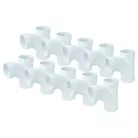 vhbw 10x Csőelosztó T-idom, Belső/Belső/Belső, Átmérő 50,8 mm - Központi Porszívókhoz