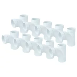   vhbw 10x Csőelosztó T-idom, Belső/Belső/Belső, Átmérő 50,8 mm - Központi Porszívókhoz