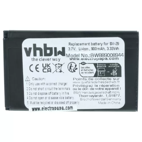 Mobiltelefon 2x Akkumulátor Alcatel RTR001F01, 10000058 helyett - 900 mAh 3.7 V Li-Ion