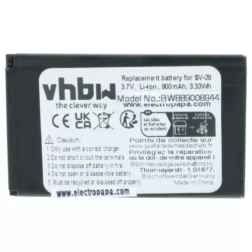Mobiltelefon 3x akkumulátor Alcatel RTR001F01, 10000058 helyett - 900 mAh 3.7 V Li-Ion
