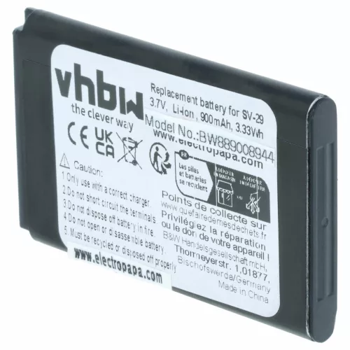 Mobiltelefon 5x akkumulátor Alcatel RTR001F01, 10000058 helyett - 900 mAh 3.7 V Li-Ion