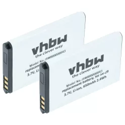   Mobiltelefon 2x akkumulátor Alcatel RTR001F01, 10000058 helyett - 650 mAh 3.7 V Li-Ion