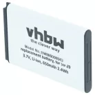 Mobiltelefon 10x akkumulátor Alcatel RTR001F01, 10000058 helyett - 650 mAh 3.7 V Li-Ion