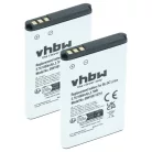 Mobiltelefon 2x akkumulátor Alcatel RTR001F01, 3BN67332AA, 10000058 helyett - 1000 mAh 3.7 V Li-Ion