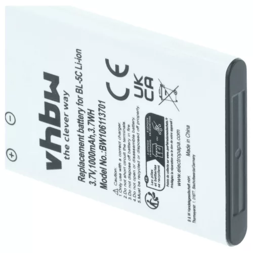 Mobiltelefon 2x akkumulátor Alcatel RTR001F01, 3BN67332AA, 10000058 helyett - 1000 mAh 3.7 V Li-Ion