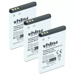   Mobiltelefon 3x akkumulátor Alcatel RTR001F01, 3BN67332AA, 10000058 helyett - 1000 mAh 3.7 V Li-Ion