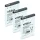 Mobiltelefon 3x akkumulátor Alcatel RTR001F01, 3BN67332AA, 10000058 helyett - 1000 mAh 3.7 V Li-Ion