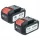 EXTENSILO 2 db akkumulátor Flex Lithium Power 18V szerszámhoz – 5000 mAh, 18 V, Li-ion