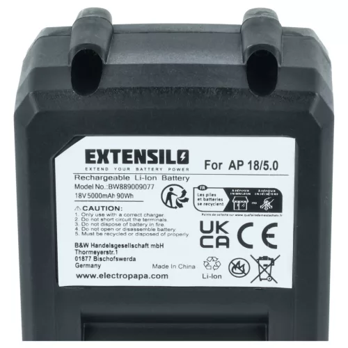 EXTENSILO 2 db akkumulátor Flex Lithium Power 18V szerszámhoz – 5000 mAh, 18 V, Li-ion