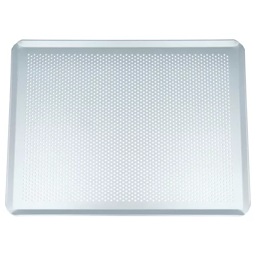 2x Univerzális sütőtepsi sütőhöz - 40 x 30 x 1 cm Ezüst, Perforált