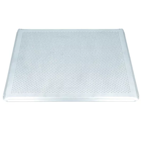 2x Univerzális sütőtepsi sütőhöz - 40 x 30 x 1 cm Ezüst, Perforált