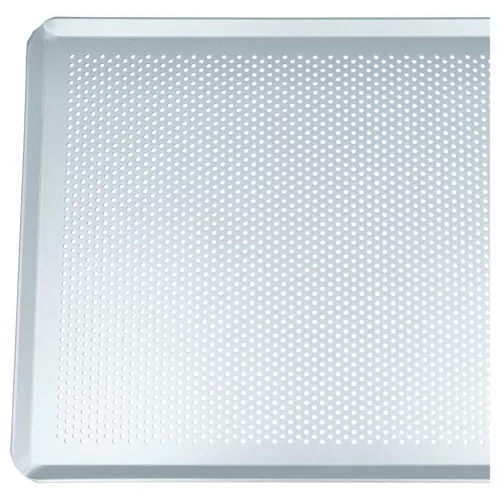 2x Univerzális sütőtepsi sütőhöz - 40 x 30 x 1 cm Ezüst, Perforált