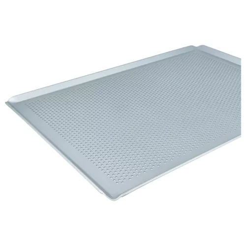 2x Univerzális sütőtepsi sütőhöz - 40 x 30 x 1 cm Ezüst, Perforált
