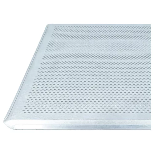 2x Univerzális sütőtepsi sütőhöz - 40 x 30 x 1 cm Ezüst, Perforált