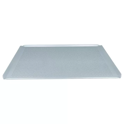 2x Univerzális sütőtepsi sütőhöz - 40 x 30 x 1 cm Ezüst, Perforált