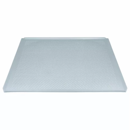 2x Univerzális sütőtálca sütőhöz - 45,5 x 37,5 x 1 cm Ezüst, Perforált