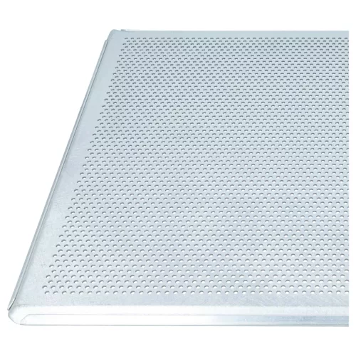 2x Univerzális sütőtálca sütőhöz - 45,5 x 37,5 x 1 cm Ezüst, Perforált