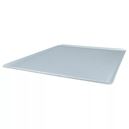 2x Univerzális sütőtálca sütőhöz - 45,5 x 37,5 x 1 cm Ezüst, Perforált