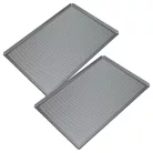 2x Sütőlap Sütőhöz - 60 x 40 x 1 cm Ezüst, Perforált