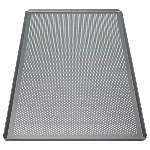 2x Sütőlap Sütőhöz - 60 x 40 x 1 cm Ezüst, Perforált