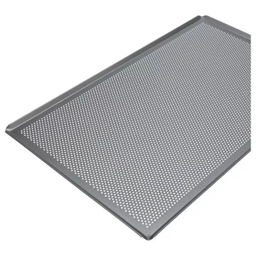 2x Sütőlap Sütőhöz - 60 x 40 x 1 cm Ezüst, Perforált