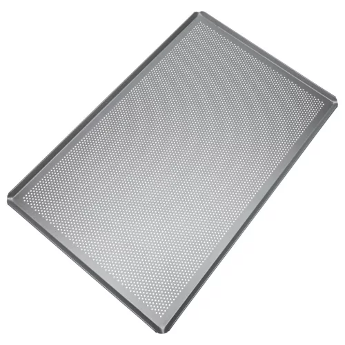 2x Sütőlap Sütőhöz - 60 x 40 x 1 cm Ezüst, Perforált
