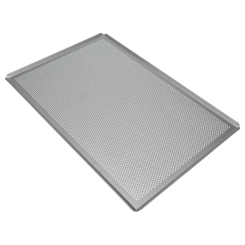 2x Sütőlap Sütőhöz - 60 x 40 x 1 cm Ezüst, Perforált