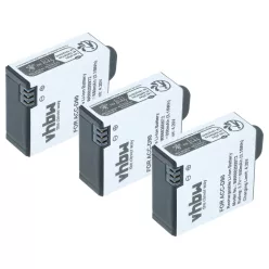 3x Akkumulátor AEE ACC-D90 helyett - 850mAh, 3.7V, Li-Ion