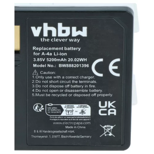 Biztonsági kamera 2x akkumulátor Arlo 308-1070-01, 308-50012-01, 308-10069-01 helyett - 5200 mAh 3.85 V Li-Ion