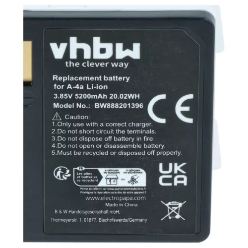 Biztonsági Kamera 3x Akkumulátor Arlo 308-1070-01, 308-50012-01, 308-10069-01 helyett - 5200 mAh 3.85 V Li-Ion