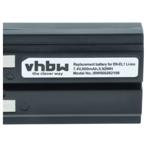 VHBW 2 db NP-800 / EN-EL1 Li-ion fényképezőgép-akkumulátor – 800 mAh, 7,2 V