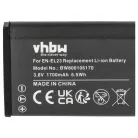 VHBW 2 db Nikon EN-EL23 Li-ion fényképezőgép-akkumulátor – 1700 mAh, 3,8 V
