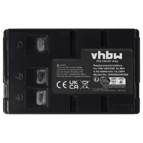 Videokamera 2x Akkumulátor Panasonic HHR-V211, VW-VBH10E, HHR-V212, P-V212, PV211 helyett - 4000 mAh 4.8 V NiMH