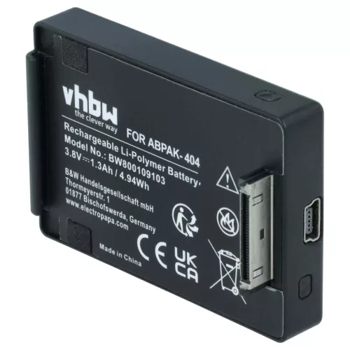 2x Pótakkumulátor GoPro Hero 3+,4-hez, mint az ABPAK-404 és mások, 1240mAh