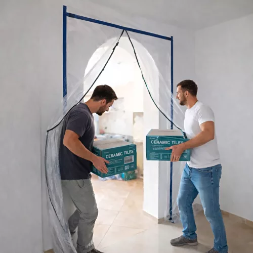 Extralink egyszerű porvédő ajtófüggöny, 110 × 220 cm