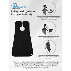 Extralink beard shaving cape, black